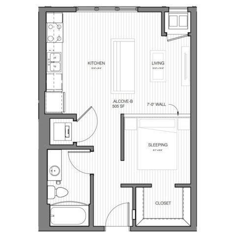 0 bedroom apartment for rent